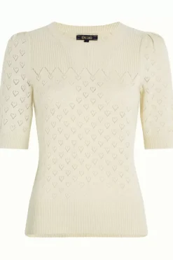 Bella Knit Top Heart Ajour