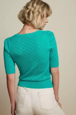 Bella Knit Top Heart Ajour