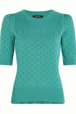 Bella Knit Top Heart Ajour