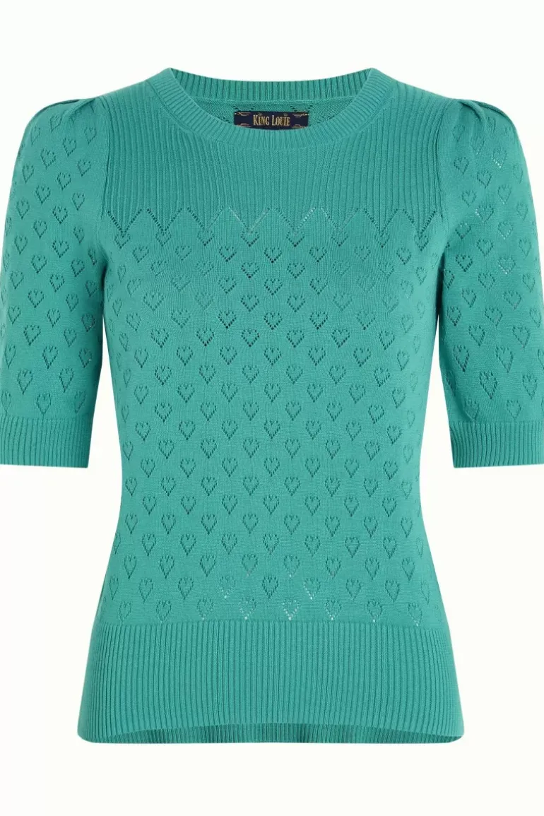 Bella Knit Top Heart Ajour