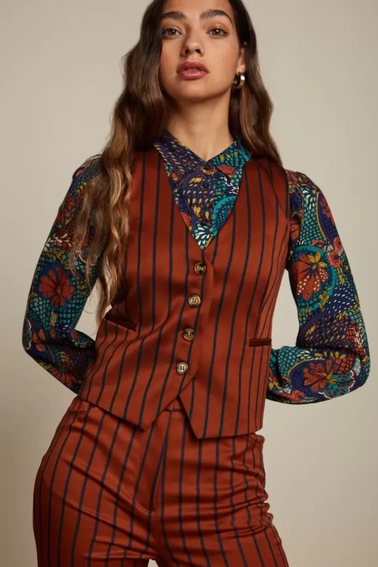 Bianca Gilet Cubano Stripe