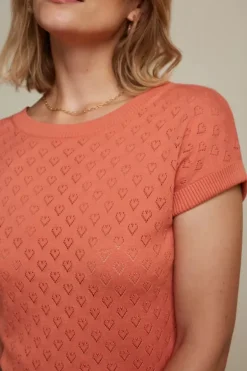 Boatneck Top Heart Ajour Bci