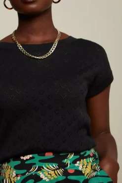 Boatneck Top Heart Ajour Bci