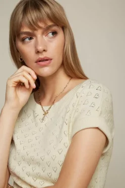 Boatneck Top Heart Ajour Bci