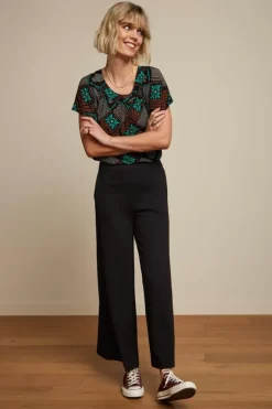 Border Palazzo Pants Milano Crepe