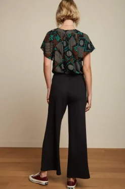 Border Palazzo Pants Milano Crepe