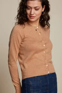 Cardi Roundneck Organic Lapis