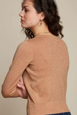 Cardi Roundneck Organic Lapis