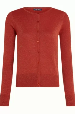 Cardi Roundneck Organic Lapis