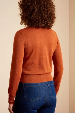 Cardi Roundneck Organic Lapis