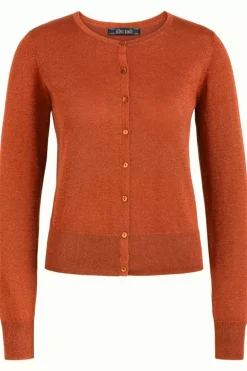 Cardi Roundneck Organic Lapis