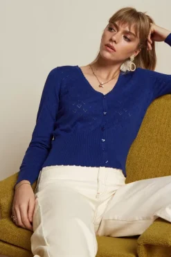 Cardi V Heart Ajour Bci