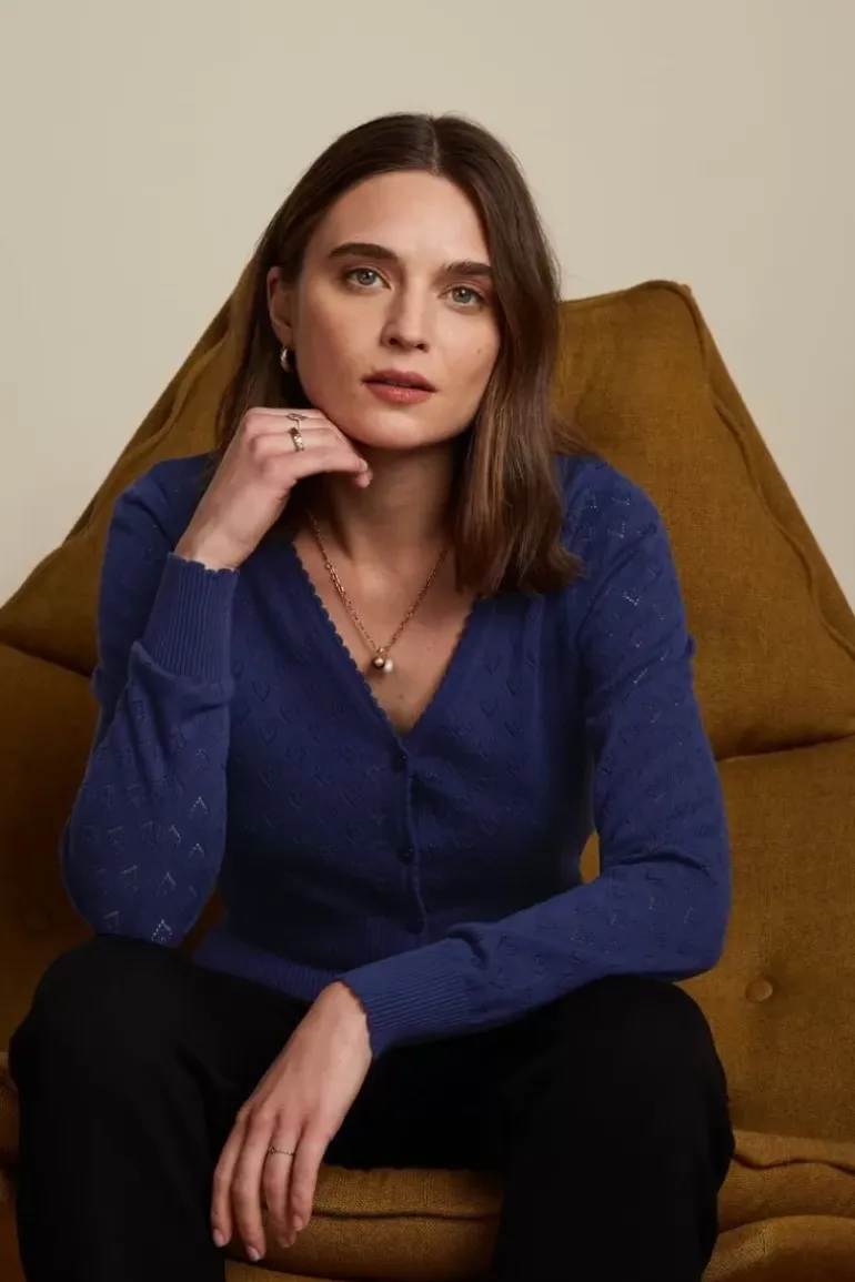 Cardi V Heart Ajour Bci