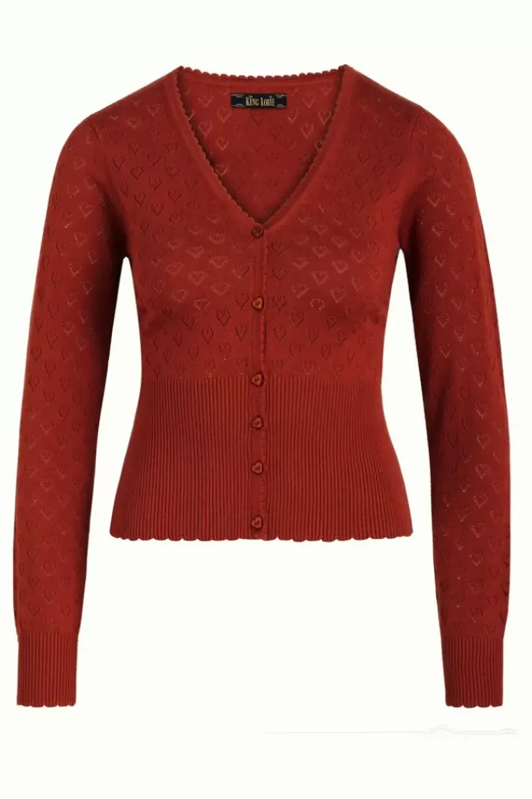 Cardi V Heart Ajour Bci