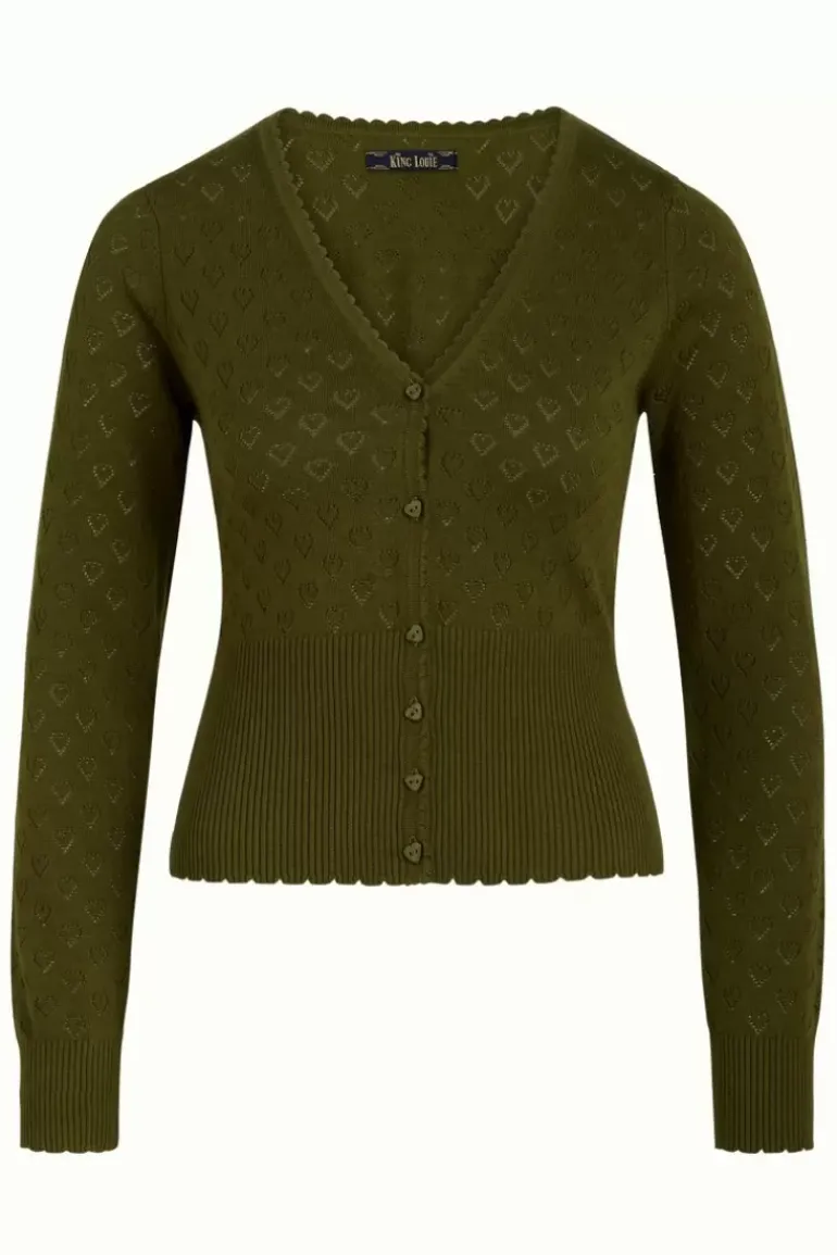 Cardi V Heart Ajour Bci