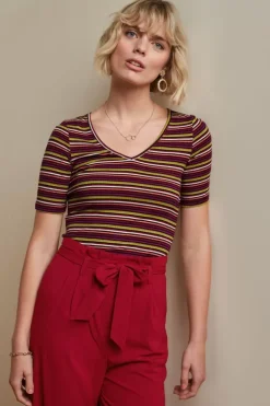 Carice V Top Brunelli Stripe