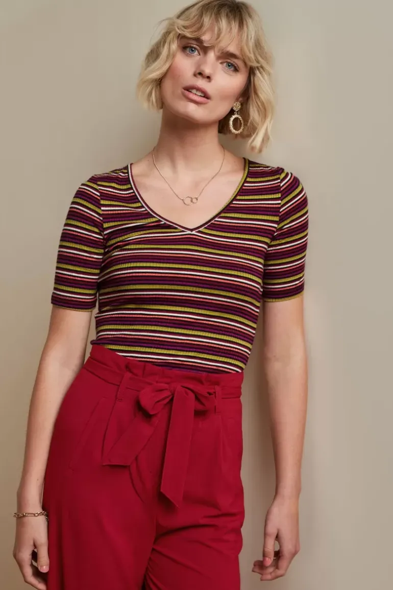 Carice V Top Brunelli Stripe