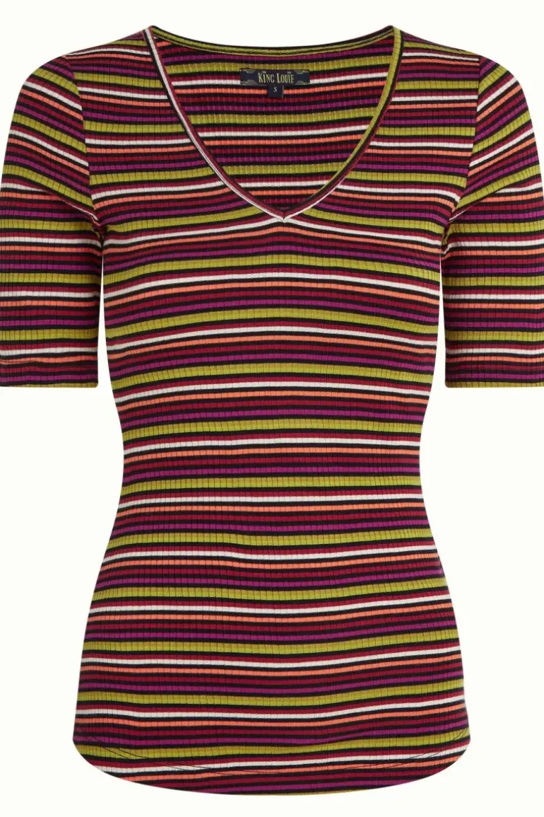 Carice V Top Brunelli Stripe