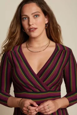 Cecil Dress Prosecco Stripe