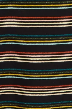 Deep V Knit Dress Riera Stripe