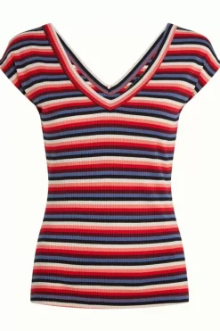 Double V Top Ocra Stripe
