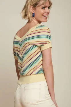 Double V Top Riera Stripe