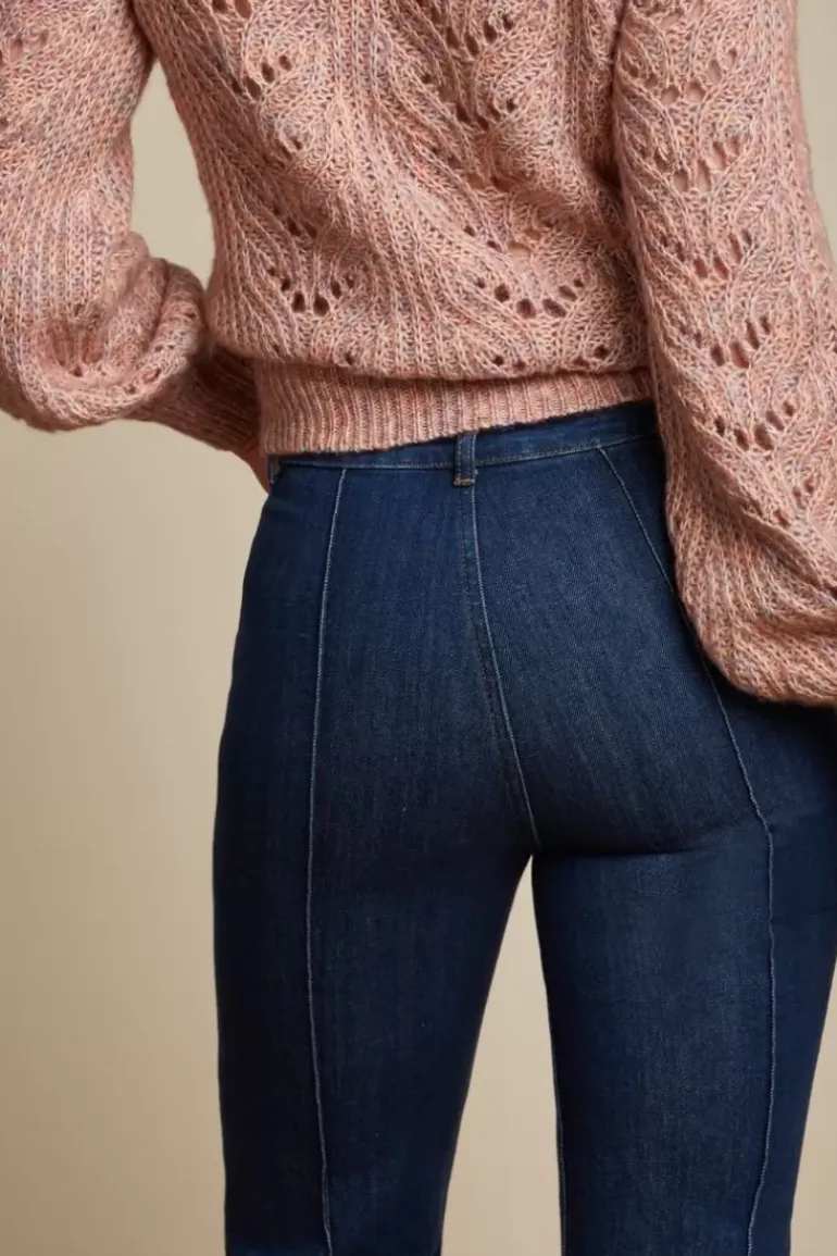 Ella Pintuck Pants Golden Denim