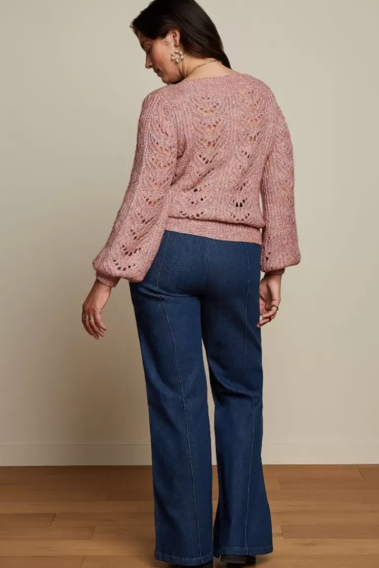 Ella Pintuck Pants Golden Denim