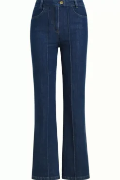 Ella Pintuck Pants Golden Denim