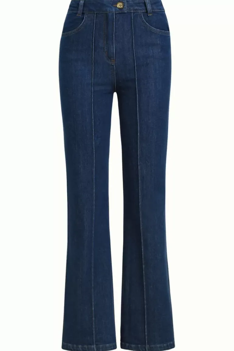 Ella Pintuck Pants Golden Denim