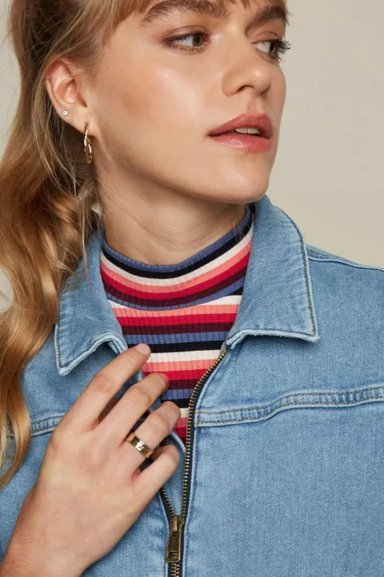 Garbo Zip Jumpsuit Strata Denim