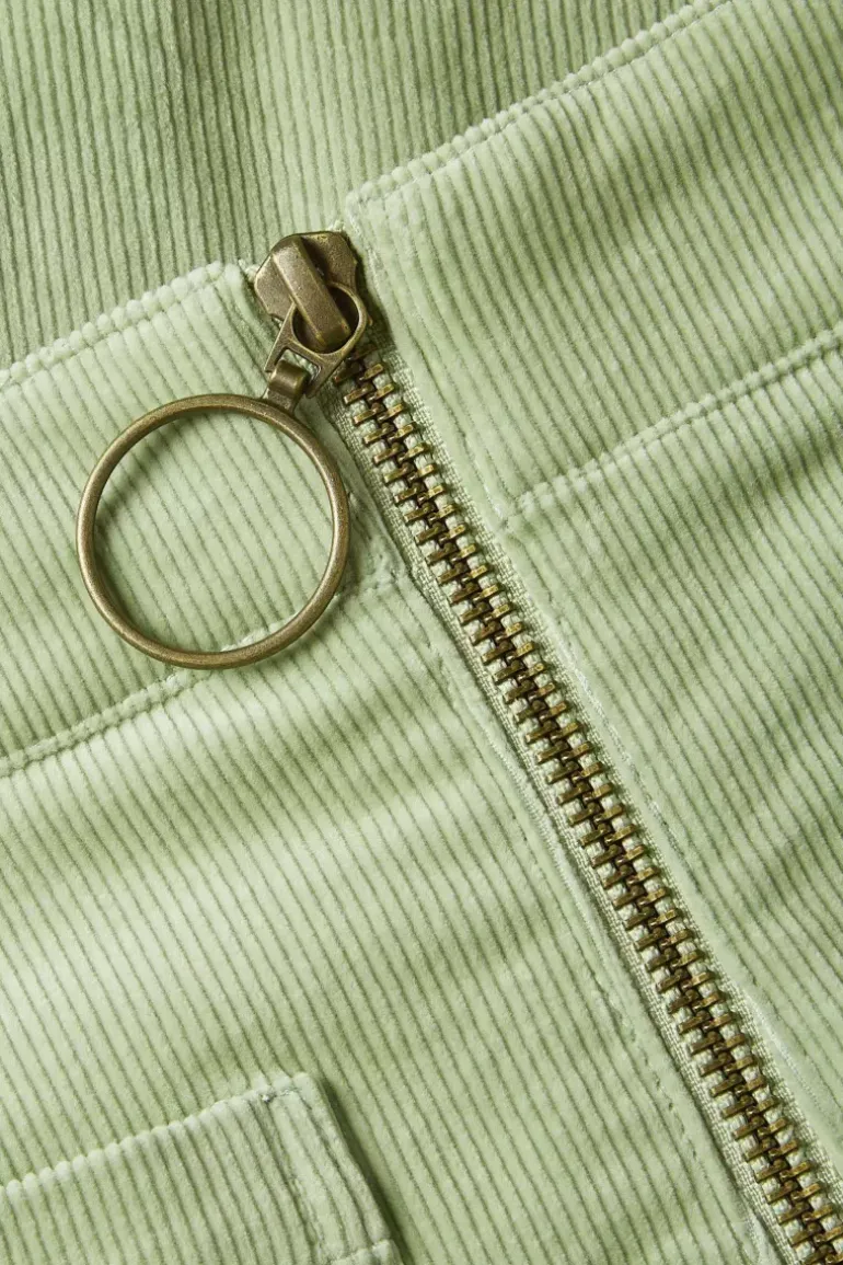 High Waist Zip Pants Babyrib