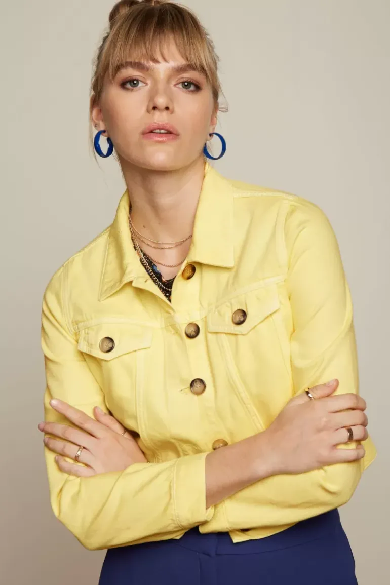 Janey Cropped Jacket Garment Dye