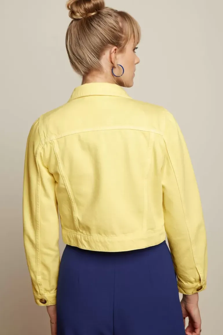 Janey Cropped Jacket Garment Dye