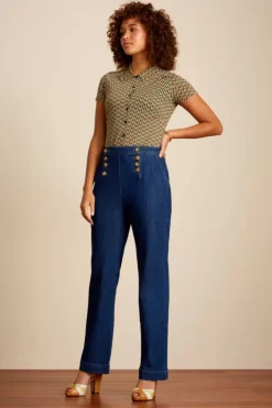 Lara Sailor Pants Golden Denim