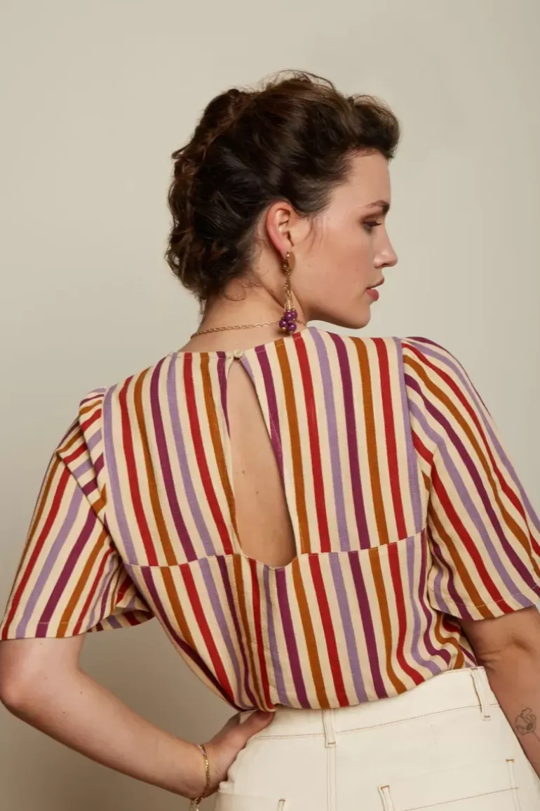 Lizzy Top Cassava Stripe
