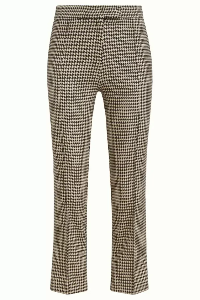 Luz Pintuck Pants Pied-De-Poule