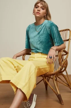 Marcie Cropped Pants Garment Dye