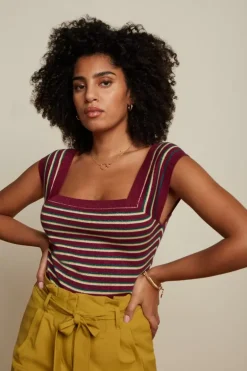 Marie Rib Top Ruiz Stripe