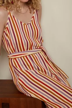 Nadya Dress Cassava Stripe