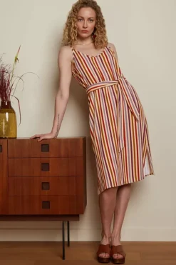 Nadya Dress Cassava Stripe