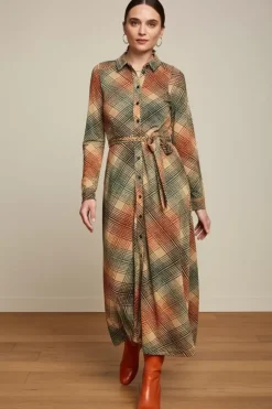 Olive Midi Dress Motion