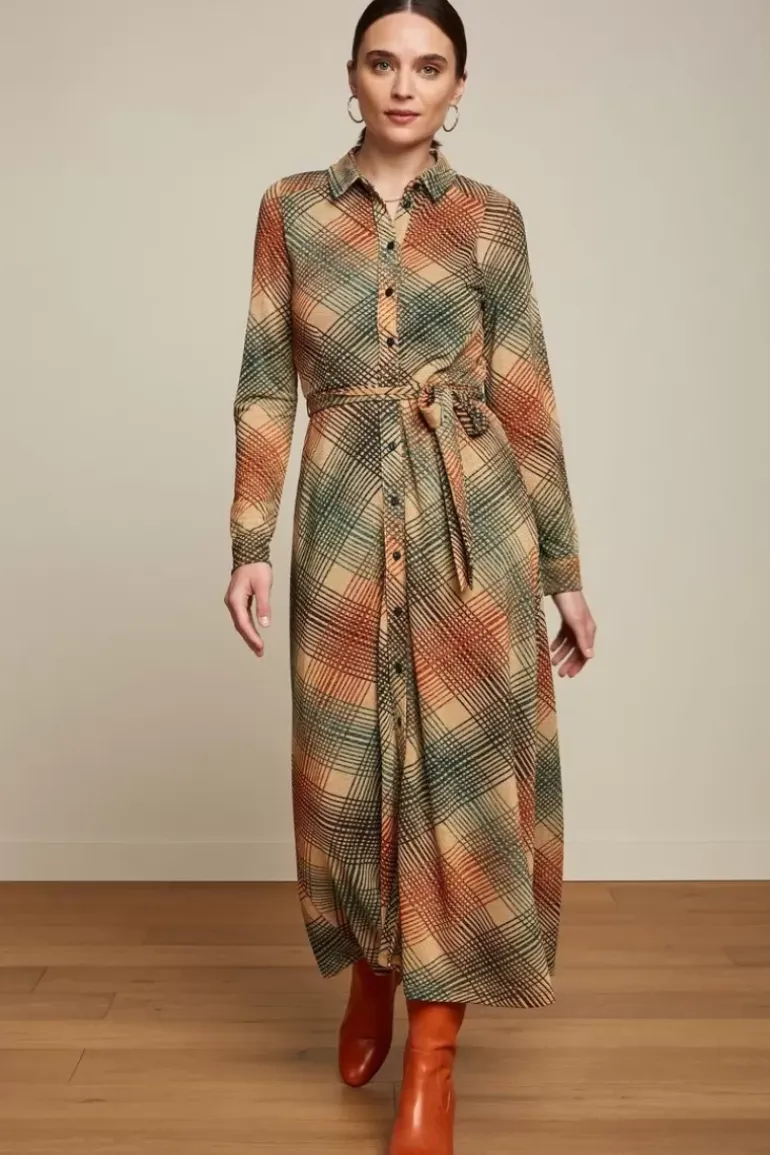 Olive Midi Dress Motion