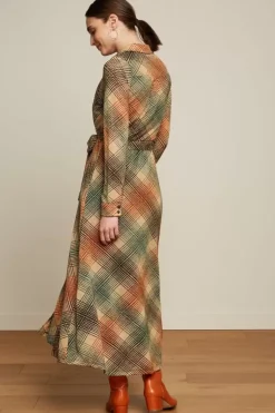 Olive Midi Dress Motion