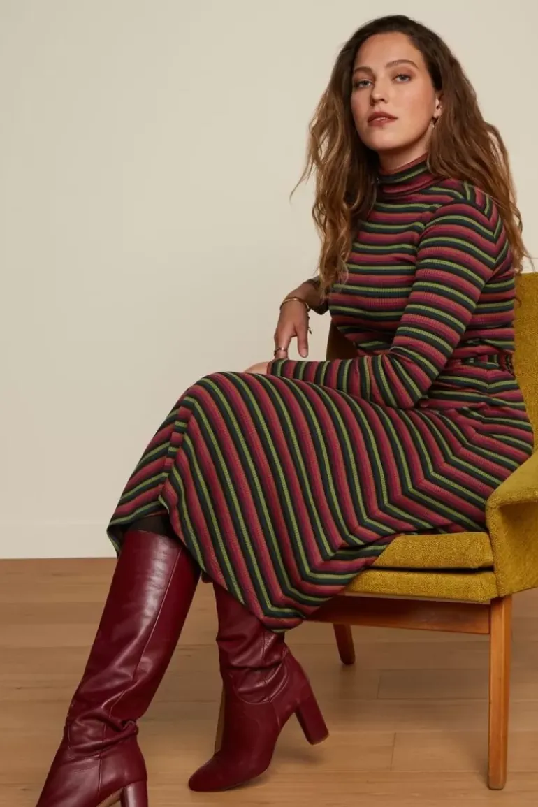 Rollneck Dress Jardin Stripe