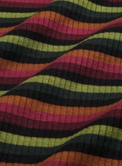 Rollneck Dress Jardin Stripe