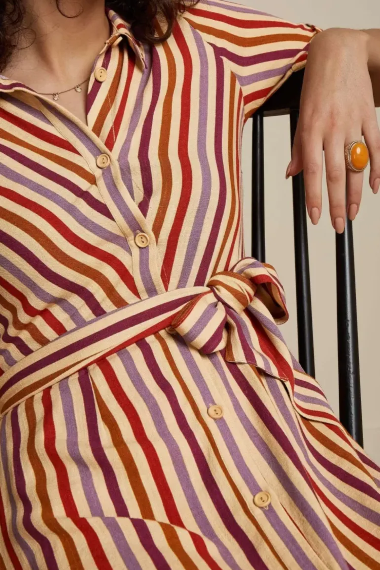 Rosie Dress Cassava Stripe