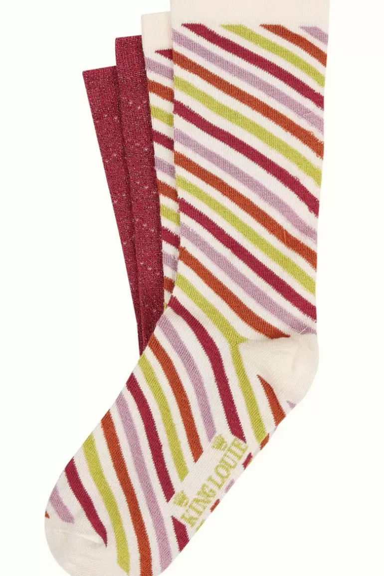 Socks 2-Pack Cassava Stripe