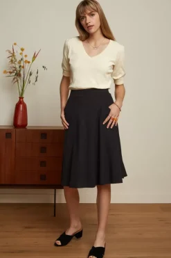 Sofia Midi Skirt Milano Crepe