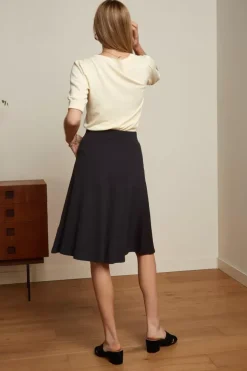 Sofia Midi Skirt Milano Crepe